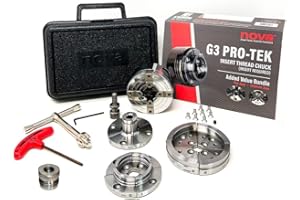 Nova Pro-Tek 48296 G3 Wood Lathe Chuck Kit with 3 jaw sets (2" Standard, 4" Bowl Jaws, and 1" Pin Jaws) insert version (with I9NS 3/4" x 16tpi insert)