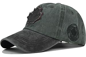 HAPEE Canada Baseball Cap,Adjustable,Canada Day Hat Embroidered Maple Leaf Flag Hat for Men Women Kids