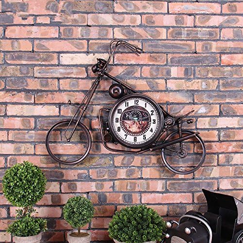 American Country Loft Creative Wall Clock Personality Iron Design Hanging Watch Retro Bar Decoration