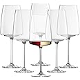 Zwiesel Glas Sensa Red Wine Glass (Set of 6), Wine Glasses for Red or White Wine, Dishwasher-Safe Machine-Made Tritan Crystal Glasses, Made in Germany (18.1 Oz)