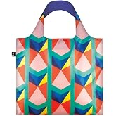 LOQI Geometric 2 Triangles Reusable Shopping Bag, Multicolor