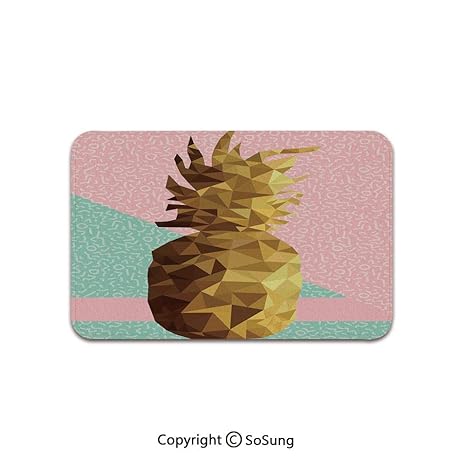 Amazon Com Indie Area Rug Retro Summer Concept Pine Fruit