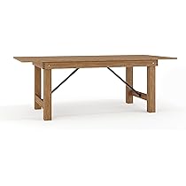 Amazon.com: Flash Furniture Hercules Series 7' x 40" Rustic Solid ...
