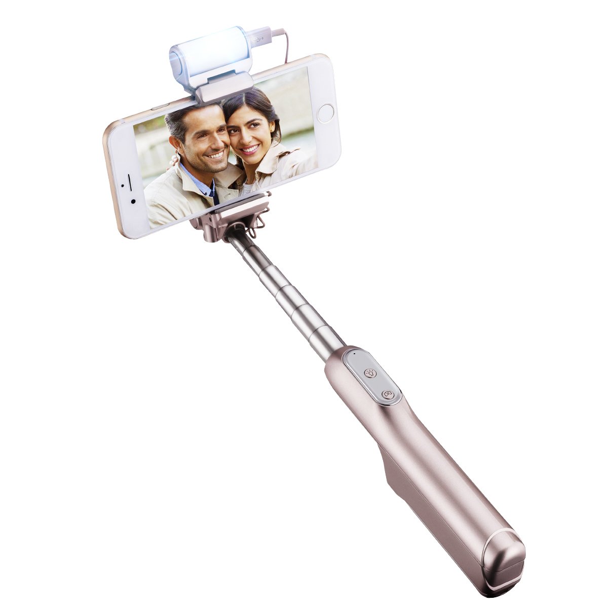 Palo Selfie Bluetooth Mpow con Flash Led Selfie Sticks Cabeza Ajustable de