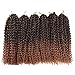 Refined Hair 12inch 24Strands 6packs/lot Ombre Malibob Jerry Curly Twist Hair Synthetic Crochet Braids Freetress Braiding Hair Extensions (T1B/30)