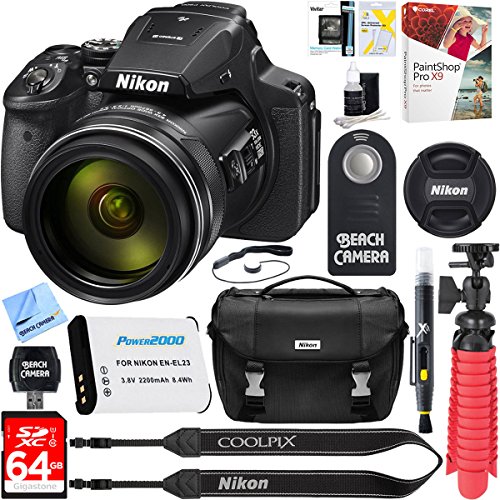 Nikon-COOLPIX-P900-16MP-83x-Super-Zoom-4k-Wi-Fi-GPS-Digital-Camera-64GB-Memory-Accessory-Bundle