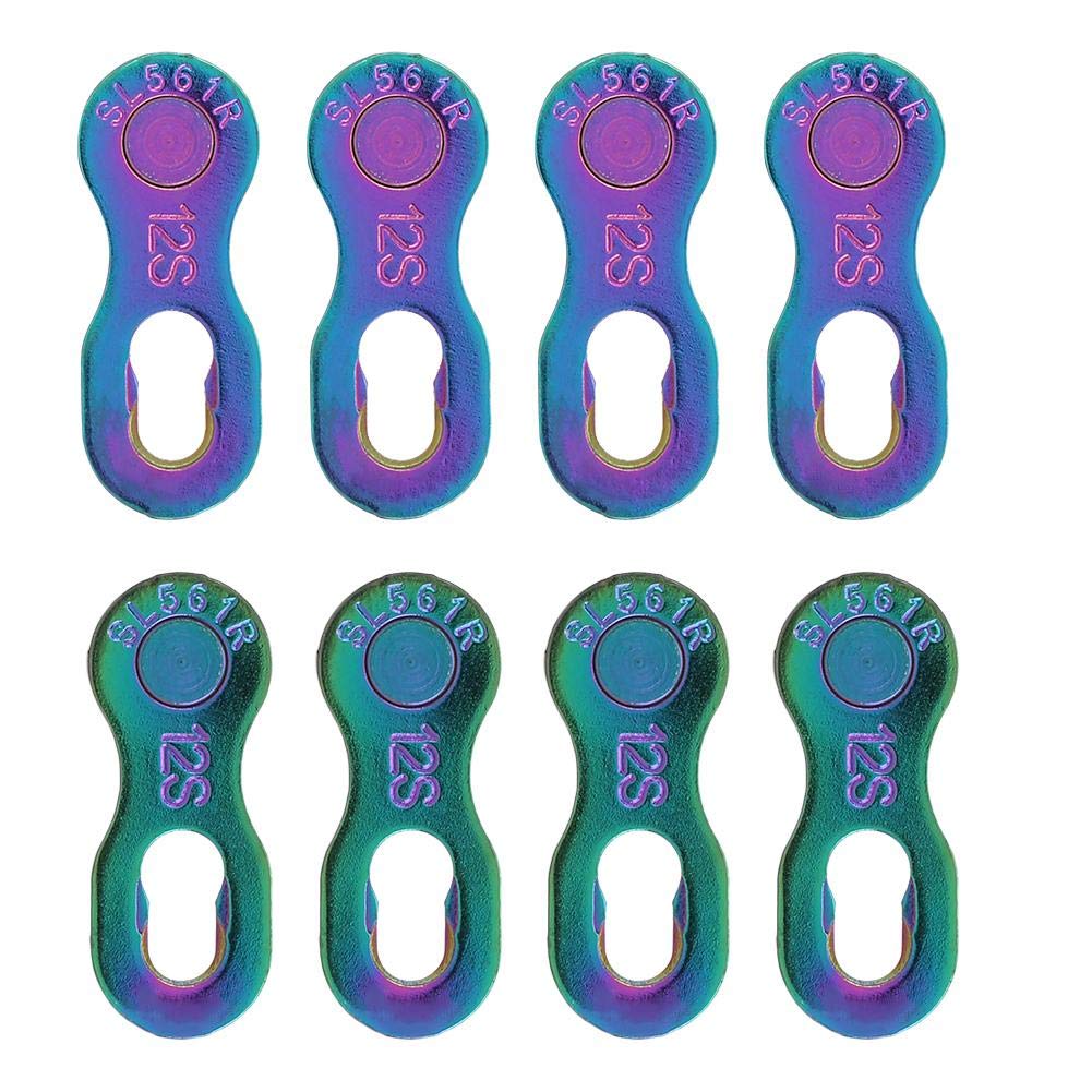 Keenso 4 Pair Bike Chain Link, Steel Bike Bicycle 12Speed Chain Missing Link Connector Parts Cycling Accessory(Colorful) Bicycles and spare parts