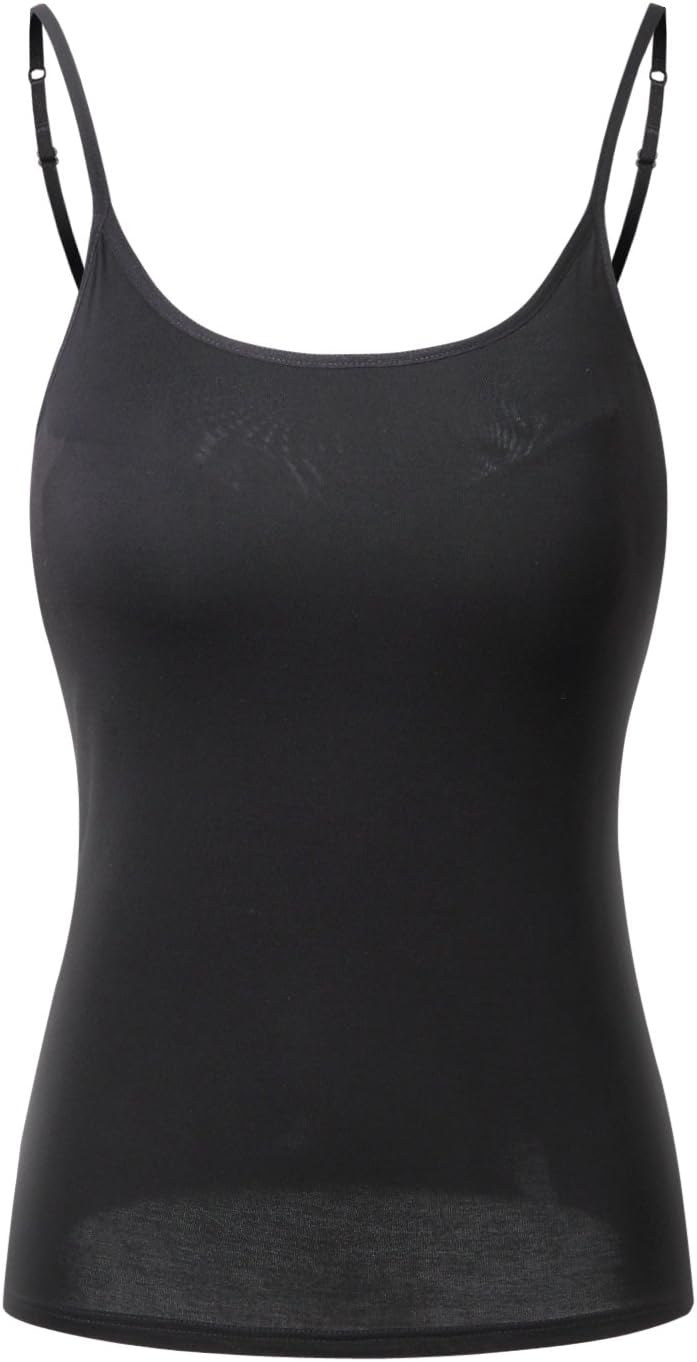 KEALLI Women's Sports Camisole Built-in Bra Adjustable Spaghetti Strap Tank Top Padded Cami Tanks