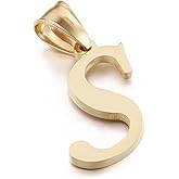 Kalapure Initial Charms Gold Initial Pendant 14k Gold Letter Charm Name Pendant for Women and Men