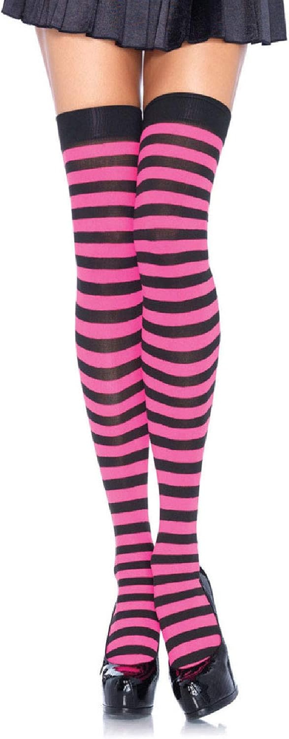 Leg Avenue Women's Nylon Striped Stockings: Clothing