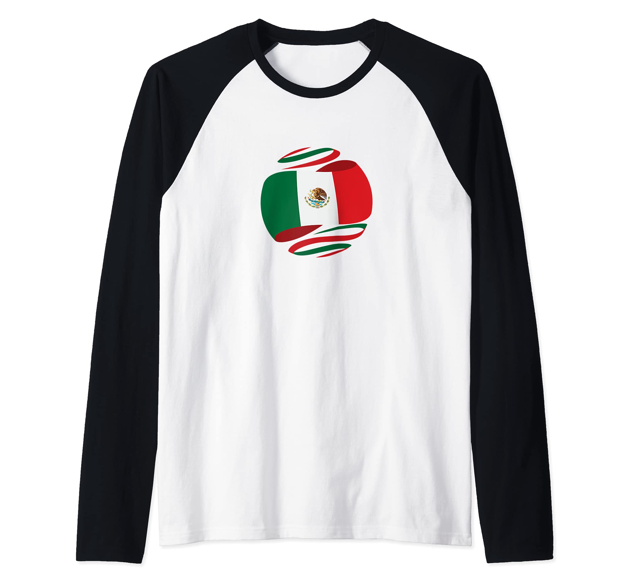Flag Mexico Raglan Baseball Tee