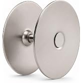 Siwil Door Knob Cover, 2-5/8" Diameter Solid Steel Deadbolt Cover Plate, Hole Filler Plate for Door Handle (1, Satin Nickel)