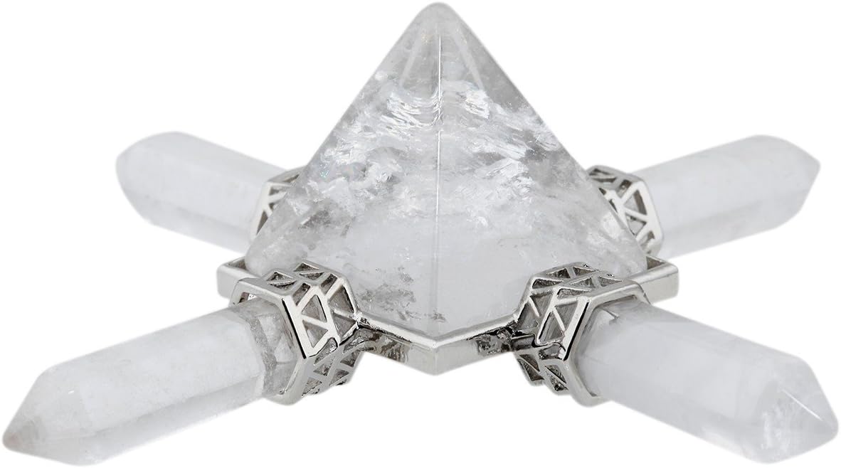 Indoor Fountains & Accessories - Rockcloud Pyramid Energy Generator,Reiki Chakra Healing Crystal Stone,Rock Quartz