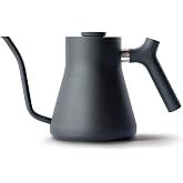 Fellow Stagg Gooseneck Pour Over Kettle for Coffee &amp; Tea - Precision Spout | Brew-Range Thermometer, Stainless Steel, Balanced Handle, Stovetop Teapot for Gas and Electric, 1 Liter, Matte Black