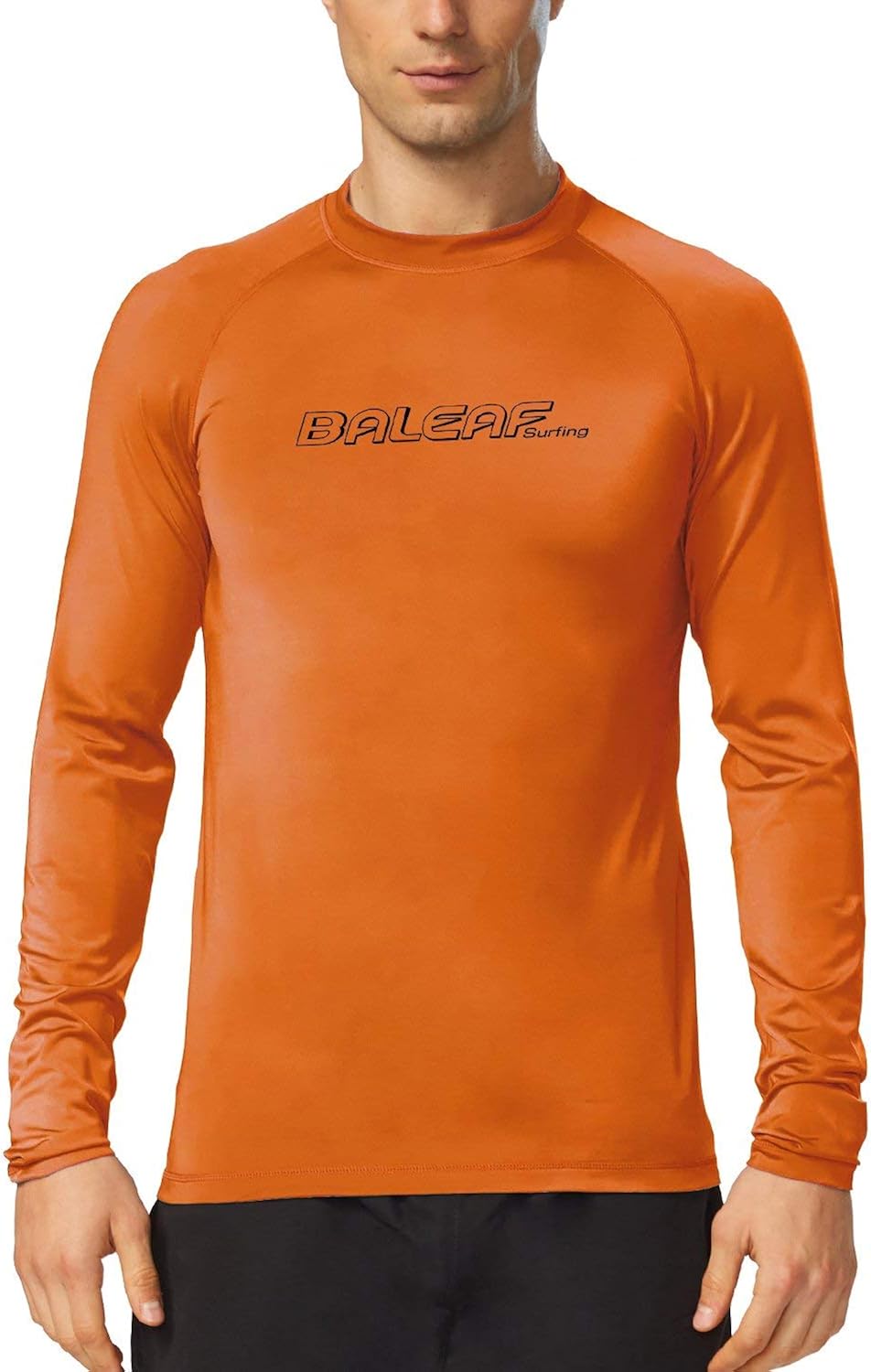 BALEAF Men's Long Sleeve Rashguard UPF 50+ Swim Rash Guard Water Shirts for Surfing Diving Kayaking: Clothing