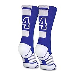Custom Team Number Crew Socks | Athletic Socks by