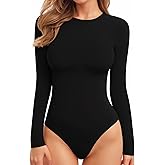 MANGOPOP Tank Top Body Suits Women Sexy Crew Neck Racerback Halter Ribbed Sleeveless Bodysuit for Women