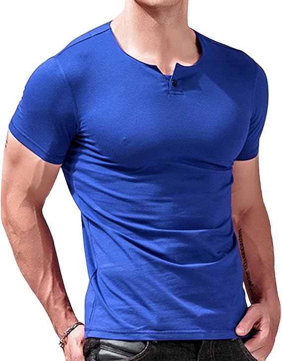muscle henley shirt
