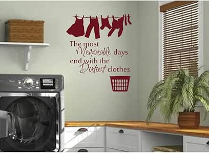 SUPWALS Pegatinas de pared Baño Lavandería Calcomanías De Pared Inicio