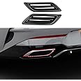Korlot Carbon Fiber Style Exterior Exhaust Tip Trim Tail Throat Cover Accessories for KIA K5 2021-2024