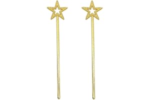 GIYOMI Star Wand,2 Pieces13 Inches Gold Fairy Princess Angel Wand Sticks for Girls Costume Birthday Party Wedding Halloween Christmas Cosplay