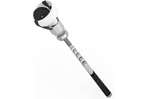 Weighted VR Golf Club Attachment for Meta Quest 2/Oculus Quest 2, Aluminum Quest 2 Golf Club Handle with Realistic Grip and Two Straps, by ZHGM (Silver)