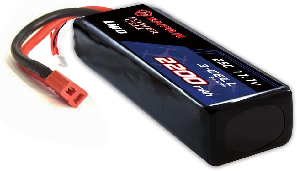 ENFNA RC Airplane Lipo Battery 25C 11.1V 3S 2200mAh Lipo Battery with Deans Plug for Quadcopter