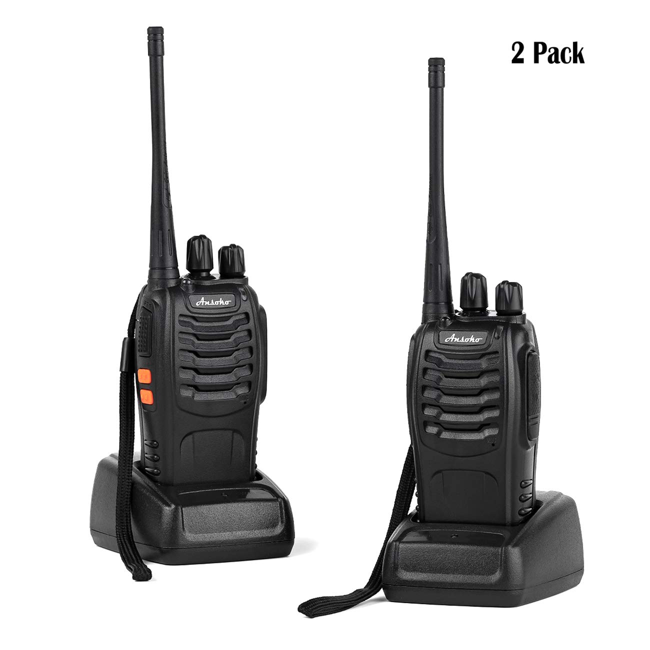 Ansoko Walkie talkies 10 Pack Long Range Rechargeable 2 Way Radio UHF