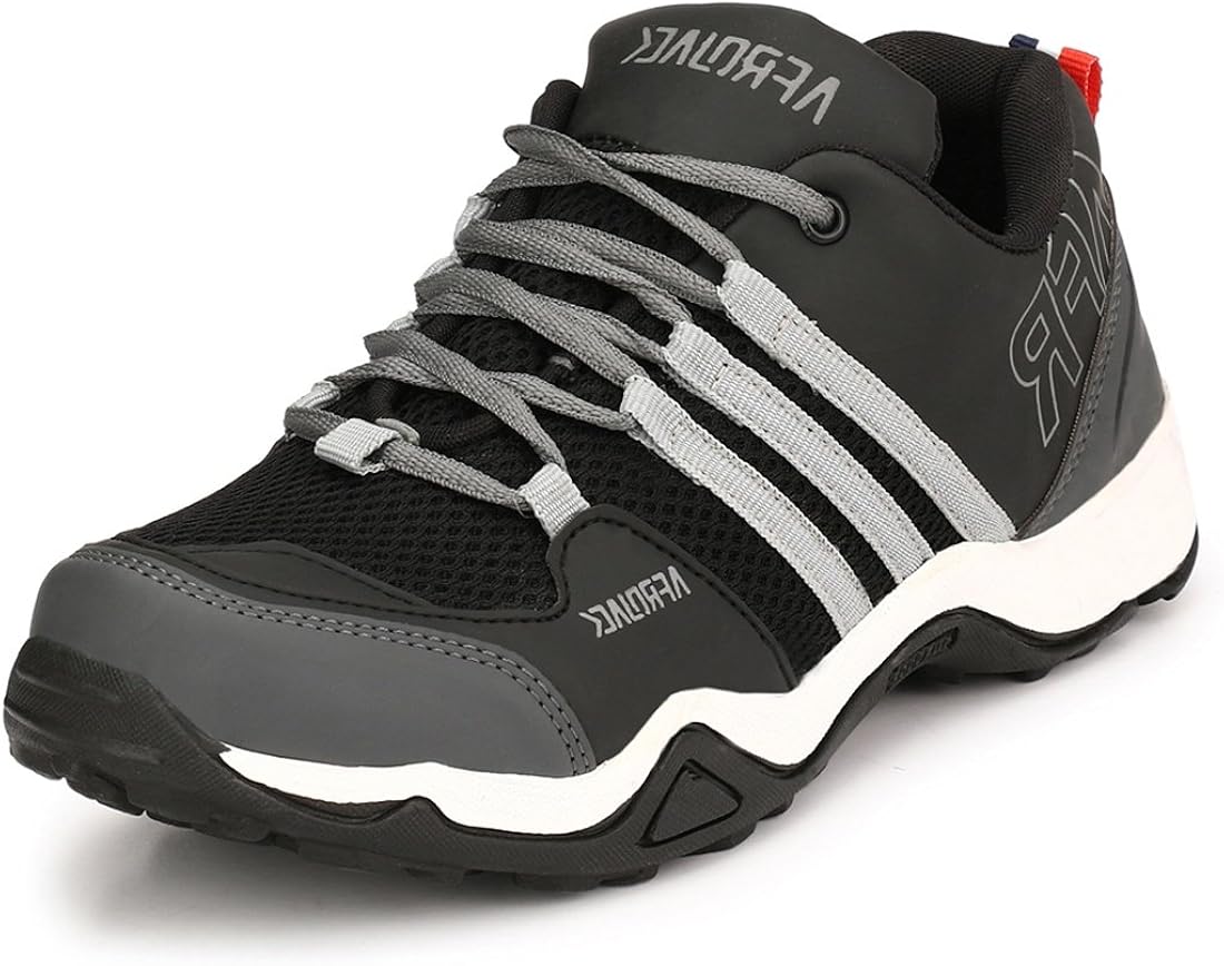 Buy Afrojack Men�s Black Synthetic Running Shoes(9) at