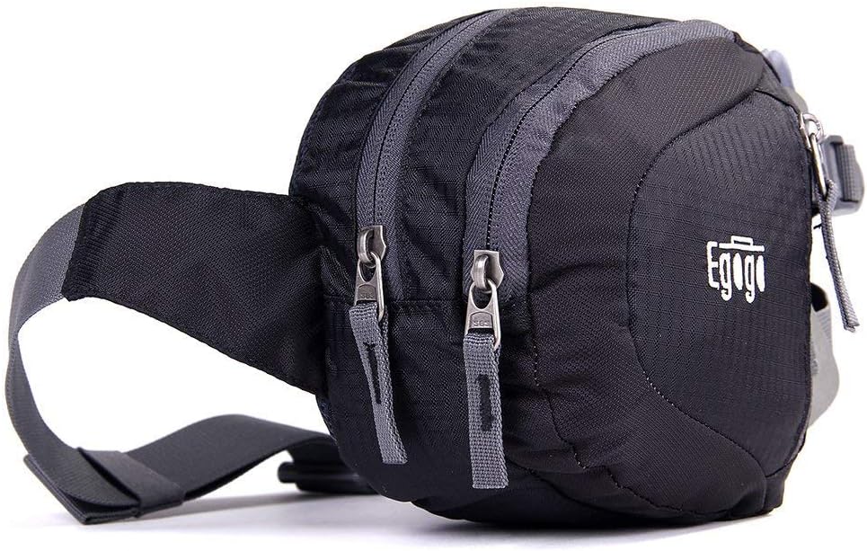EGOGO Travel Sport Waist Pack Fanny Pack Bum Bag Hiking Bag with Water Bottle Holder S2209 (Black) : Clothing