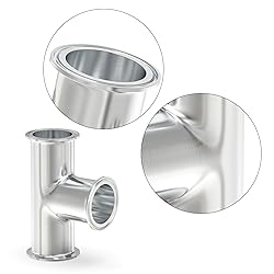 TAISHER 1PCS 304 Stainless Steel 2" Tube OD 3 Way