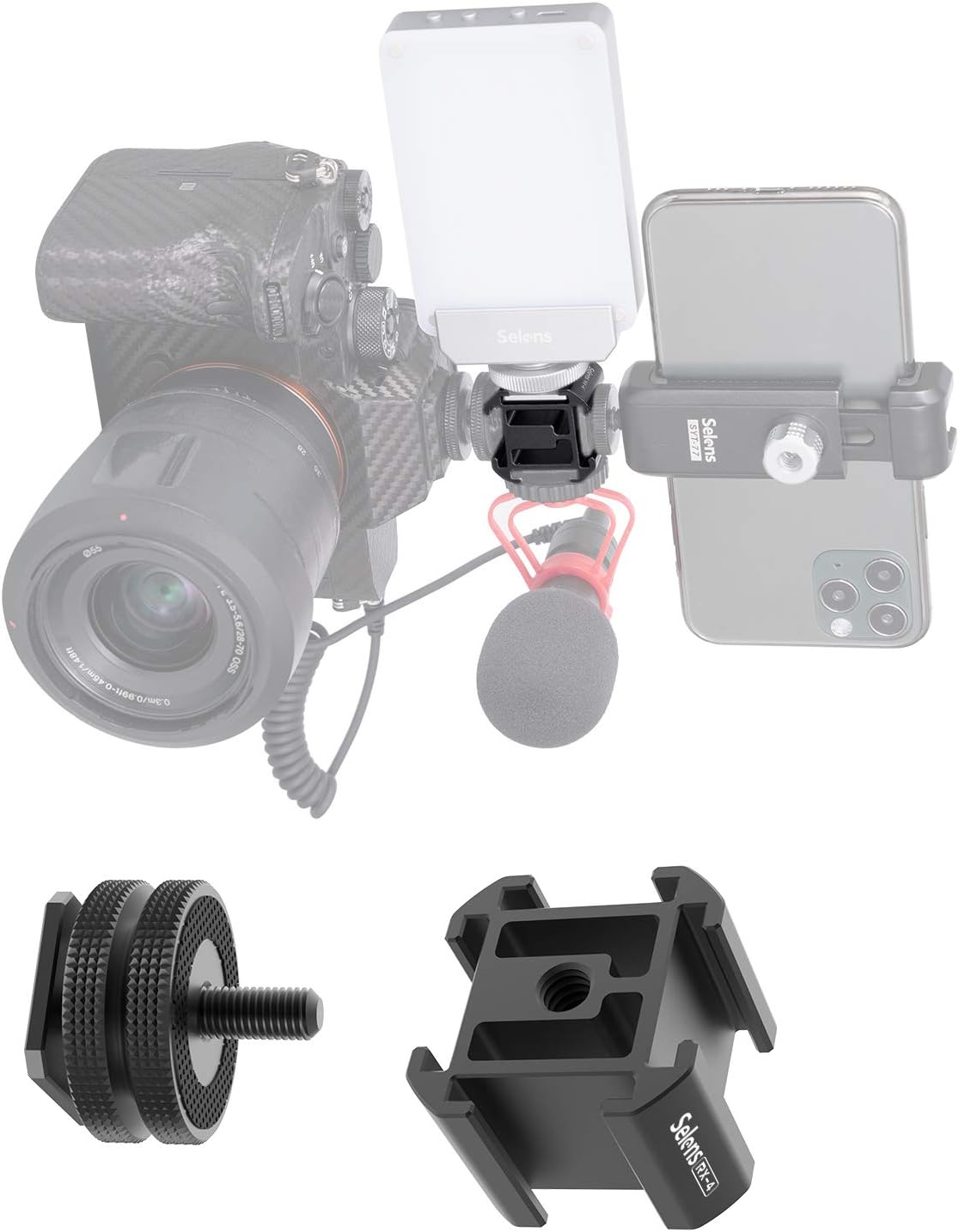 Cold Camera Selens Shoe Recorder Audio or Flash Studio