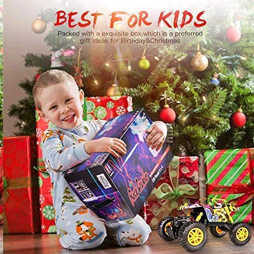 MaxTronic Coche RC 4x4 Radiocontrol 1:18 Juguete de Control Remoto 2.4Ghz 4WD RC Buggy Race Crawler