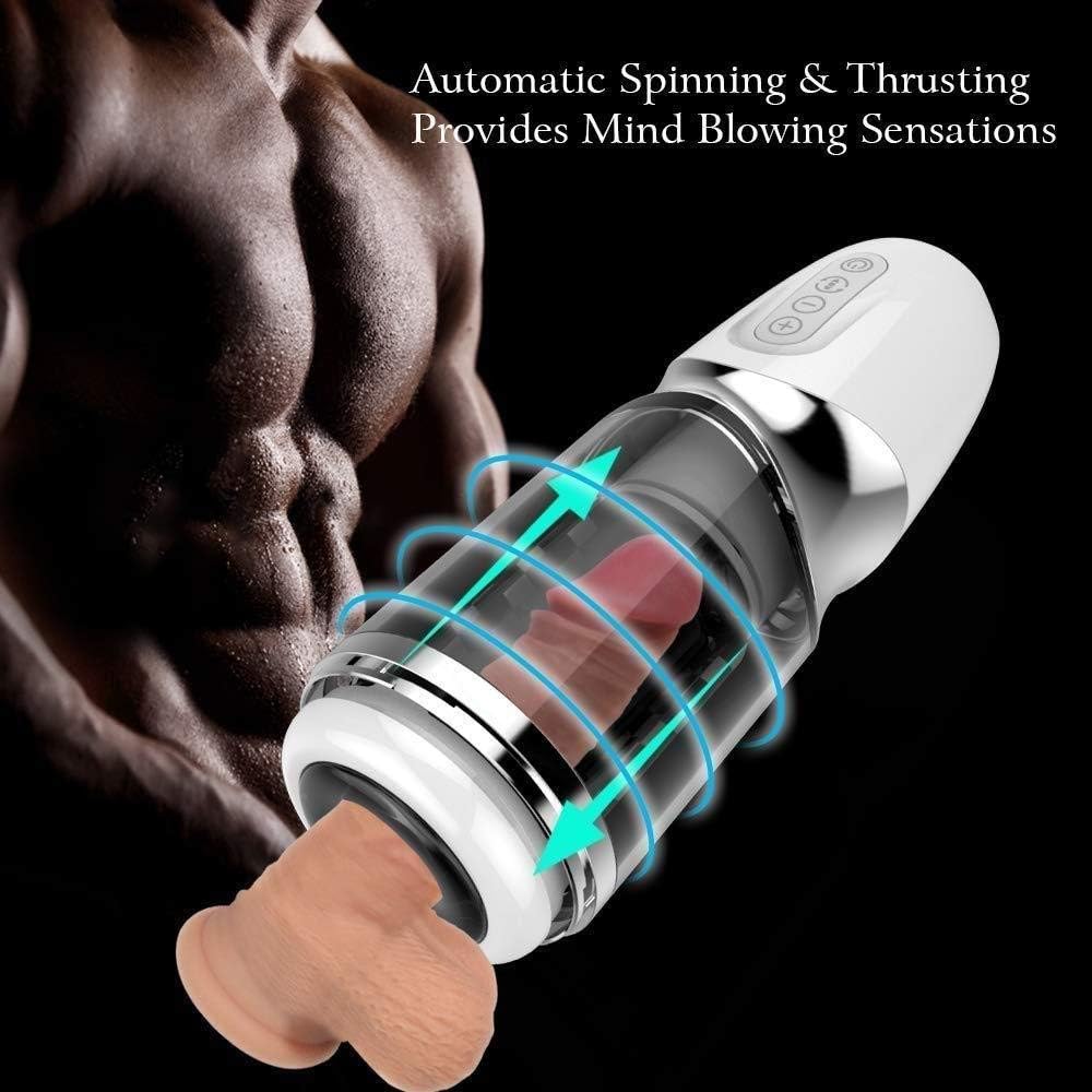 QQB Male Automatic P_Ston Cup Deep Throat Oral Machine For Man Sucking 10 Modes Electric Thrusting Blowjob Vibrating Toys