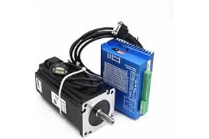 RATTMMOTOR Nema34 12N.m Closed Loop Hybrid Servo Motor Stepper Motor 12nm 1700oz-in 156mm 6A 2 Phase & HSS86 Servo Driver & 3m Wire CNC Controller Kit for CNC Router Engraving Milling Machine