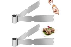2Pcs Maamoul Tweezers Tongs, Maggash Manqat Pastry Tools Cookie Maker Dough Scraper Press, Stainless Steel Pastry Tongs Bakin