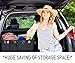 HUANZHAN Car Trunk Organizer Portable Collapsible Car Trunk Cargo Storage Organizer Carrier for Car SUV/Truck/Van Compartments Trunk Organizer(Black)