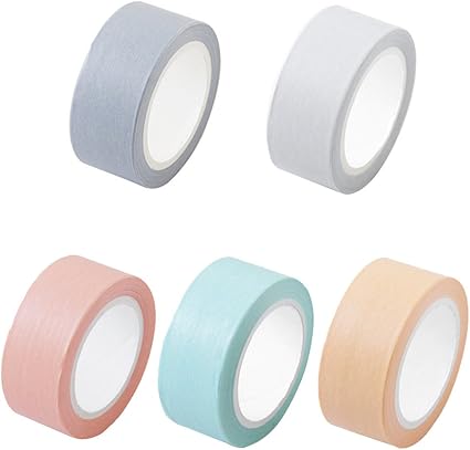 Amazon Marutuki オフィステープ紙 マスキングテープ 粘着テープ ラベルシール 和紙テープ 手帳diy装飾シール カラシール パーティー オーナメント クリスマス飾り mm 10m巻き 5巻セット マスキングテープ 文房具 オフィス用品