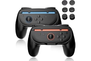 YOUHODA Joy-Con Grips for Nintendo Switch 2 (2025), 2 Pack Joycon Accessories for Multiplayer Game Friend Family Game Night Party, Larger SL SR Triggers Ergonomic Nintendo Switch 2 Joycon Grip & Thumb Grips