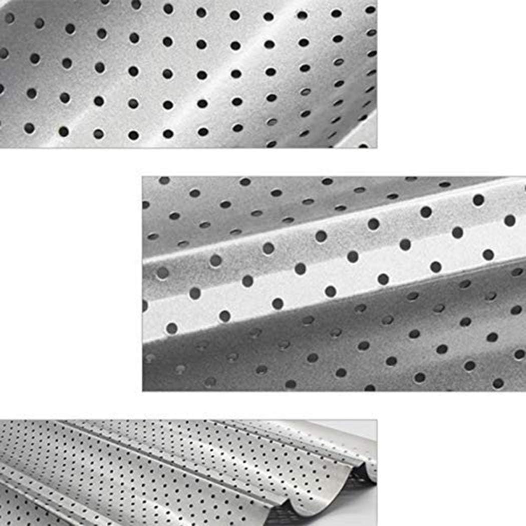 Winter Winner Food Grade Carbon Steel 2 Groove Wave French Bread Baking Tray For Baguette Bake Mold Pan