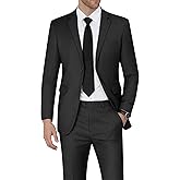 WEEN CHARM Men's Suits Slim Fit 2 Piece Two Button Blazer Wedding Prom Tuxedo Single Breasted Jacket Pants Set