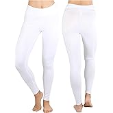 ToBeInStyle Women's Single Medium Weight Breathable Cotton-Spandex Leggings