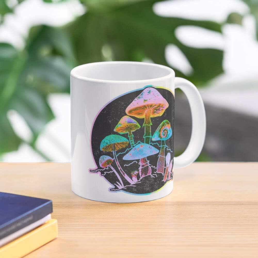 Acid Rainbows Shrooms Mushroom Trippy High Lsd ColourfulBest 11 Ounce Ceramic Coffee Mug Gift