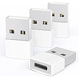 Syntech USB to USB C Adapter 4 Pack, Type C Female to USB Male Converter Power Charger Cable Adapter Compatible with MagSafe 