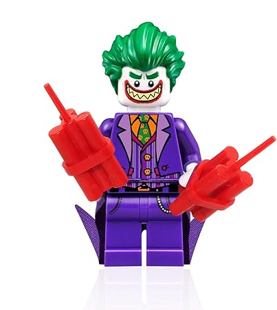 Amazon.com: LEGO The Batman Movie Edición Limitada Minifigura - Joker con amplia sonrisa abierta sonrisa dinamita (211702): Toys \u0026 Games