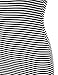 Awesome21 Casual Stretch Striped Caged Racerback Bodycon Midi Dress White Black Size M