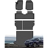 Icyhaws Floor Mats for Chevy Equinox 2025 Fuel Version (Not for EV) with Cargo Liner Backrest Mats, All Weather Waterproof TPE Rubber Anti-Slip Car Mats Set for Chevrolet Equinox Accessories