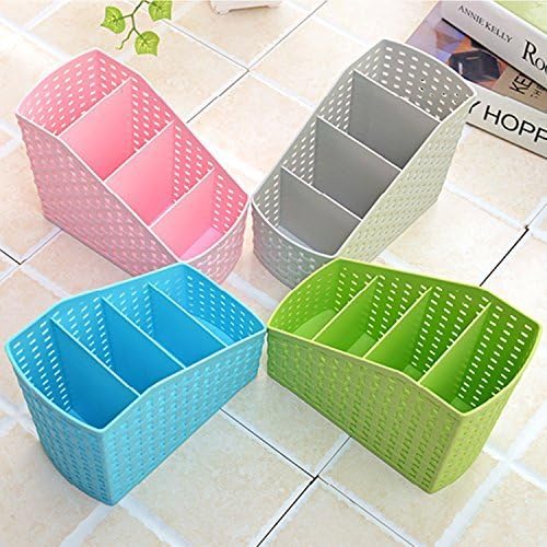Srajproducts Plastic Compact Storage Basket for Kitchen, Bathroom and Office -(Multicolour, Standard)