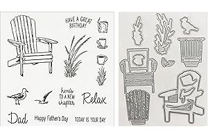 2026 Card Making Stamps and Dies Set, Premium Clear Silicone Stamps & Metal Cutting Dies for DIY Greeting Cards, Scrapbooking