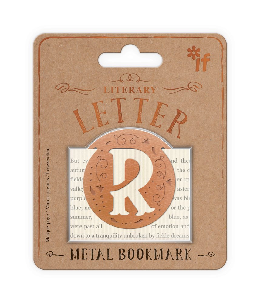 Literary Letters Metal Bookmark - Letter R